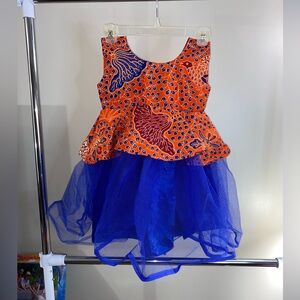 African tribal print little girls dress handmade